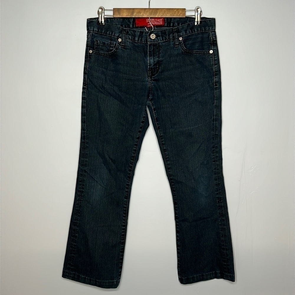GUESS JEANS STRETCH SIZE 29 DARK BLUE STRAIGHT LEG JEANS